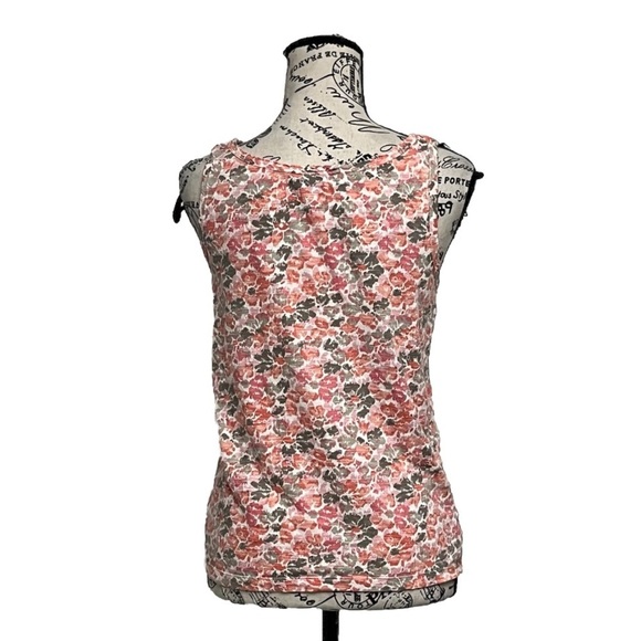 Ann Taylor LOFT Sleeveless Blouse Womens  Floral Tank Top New Preppy Casual XS - Picture 5 of 9